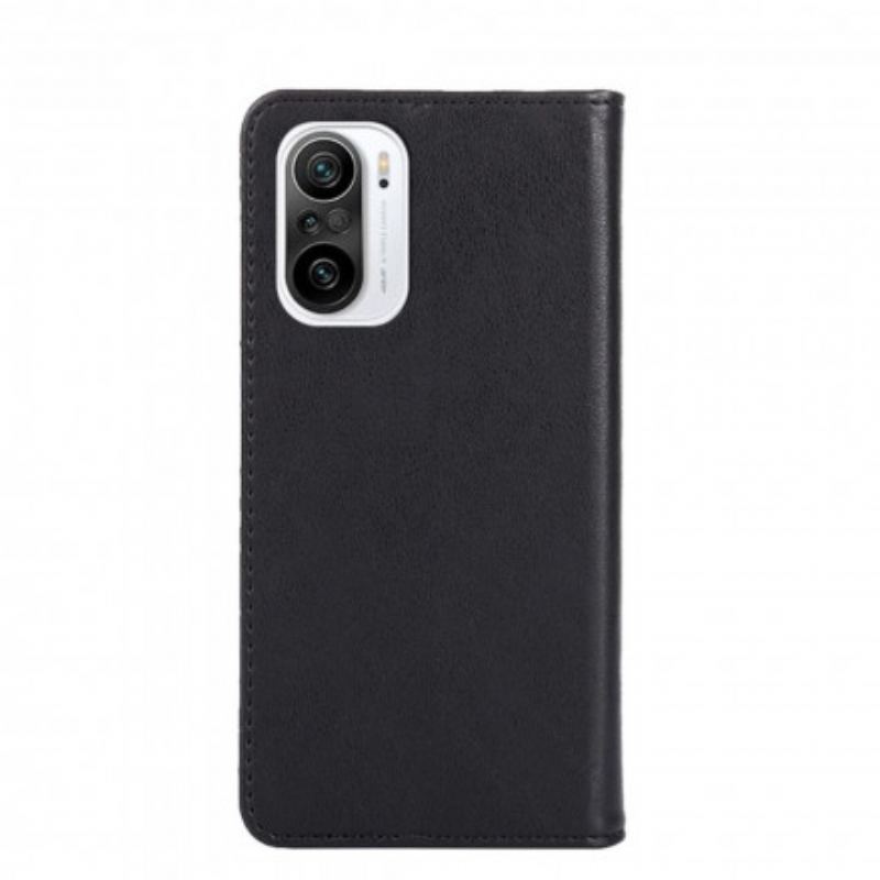 Capa De Celular Para Poco F3 Flip Estilo Rebite De Couro