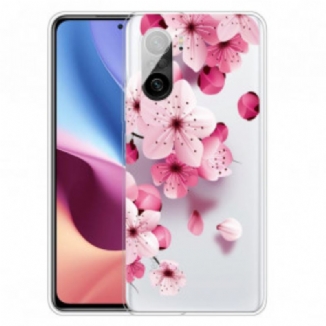 Capa De Celular Para Poco F3 Pequenas Flores Cor De Rosa