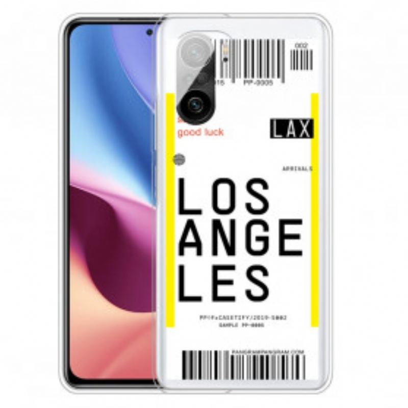 Capa Para Poco F3 Cartão De Embarque Para Los Angeles