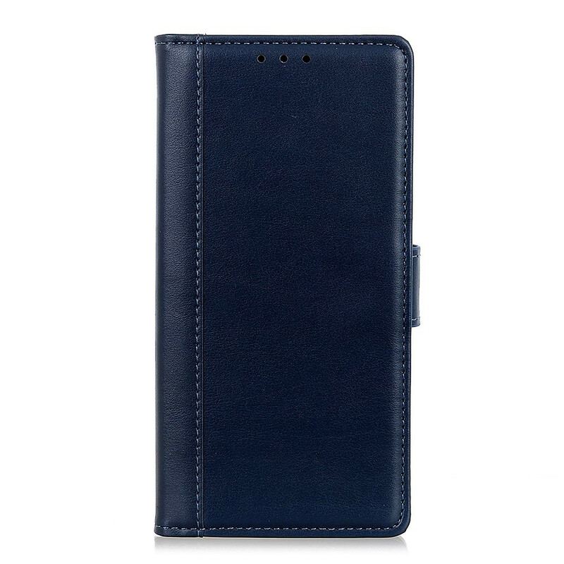 Capa De Celular Para Google Pixel 6 Pro Flip Clássico Couro De Lichia Rachado