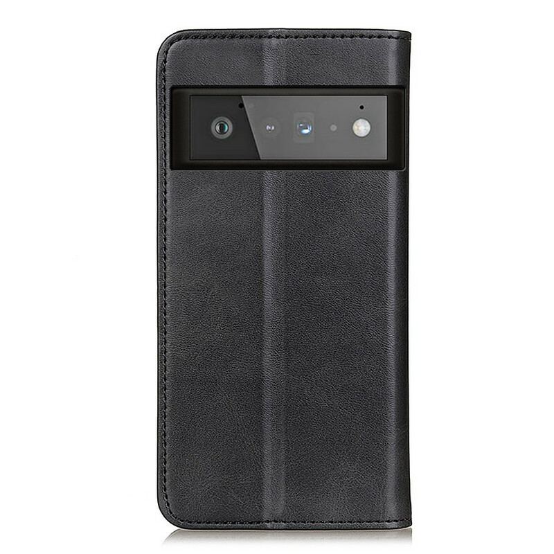 Capa De Celular Para Google Pixel 6 Pro Flip Couro Rachado Fosco