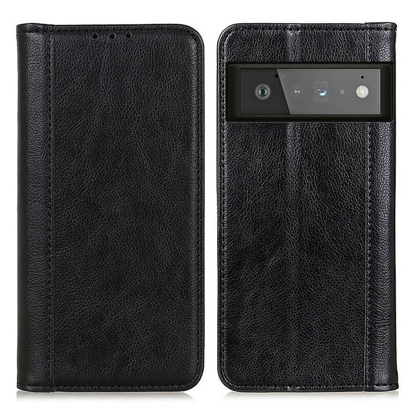 Capa De Celular Para Google Pixel 6 Pro Flip Couro Rachado Versão Colorida