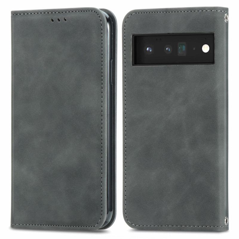 Capa De Celular Para Google Pixel 6 Pro Flip Design Vintage Com Toque De Pele