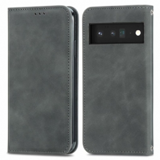 Capa De Celular Para Google Pixel 6 Pro Flip Design Vintage Com Toque De Pele