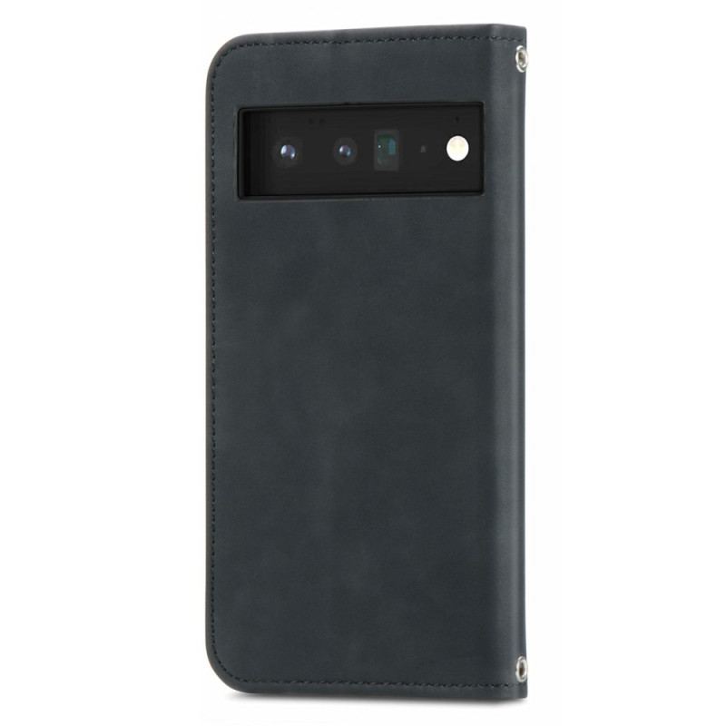 Capa De Celular Para Google Pixel 6 Pro Flip Design Vintage Com Toque De Pele