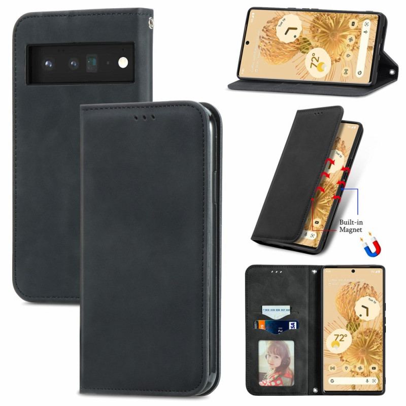 Capa De Celular Para Google Pixel 6 Pro Flip Design Vintage Com Toque De Pele