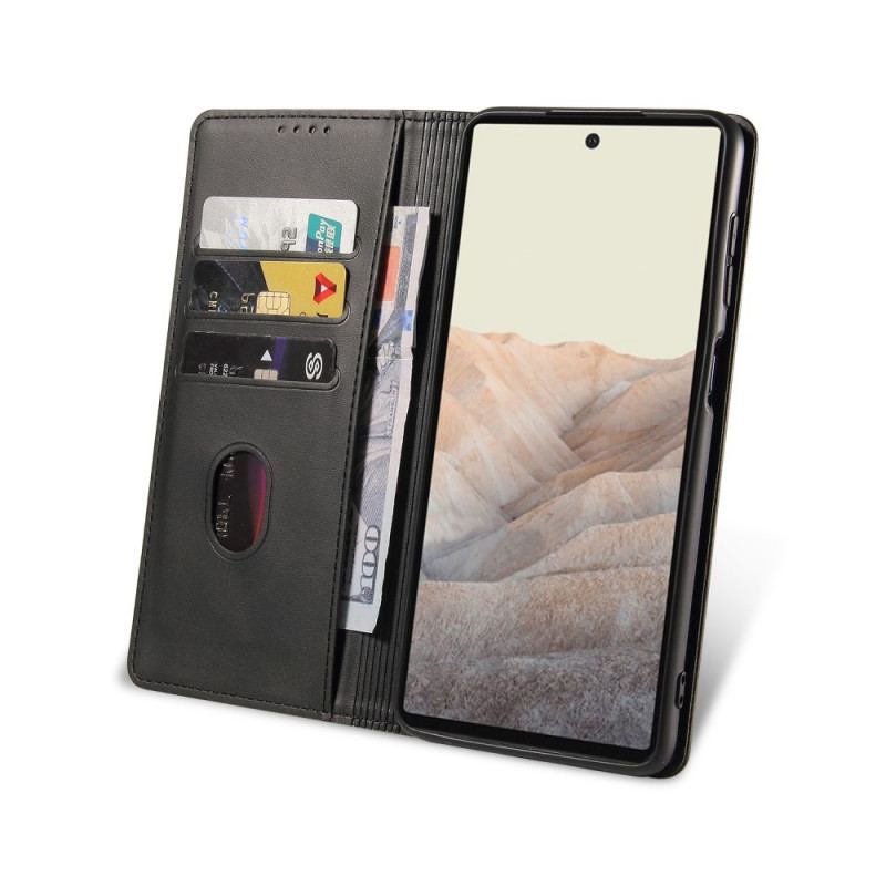 Capa De Celular Para Google Pixel 6 Pro Flip Efeito Couro Magnético