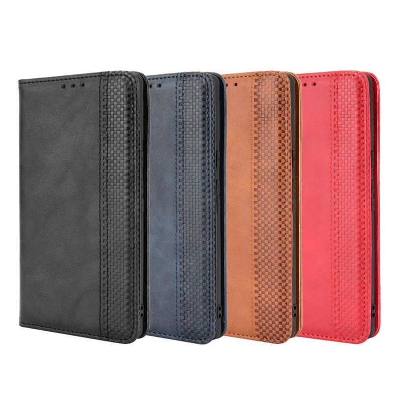 Capa De Celular Para Google Pixel 6 Pro Flip Efeito Couro Vintage Estilizado