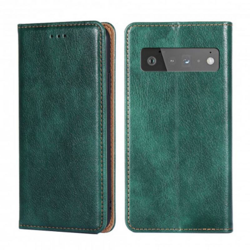 Capa De Celular Para Google Pixel 6 Pro Flip Estilo Vintage De Couro