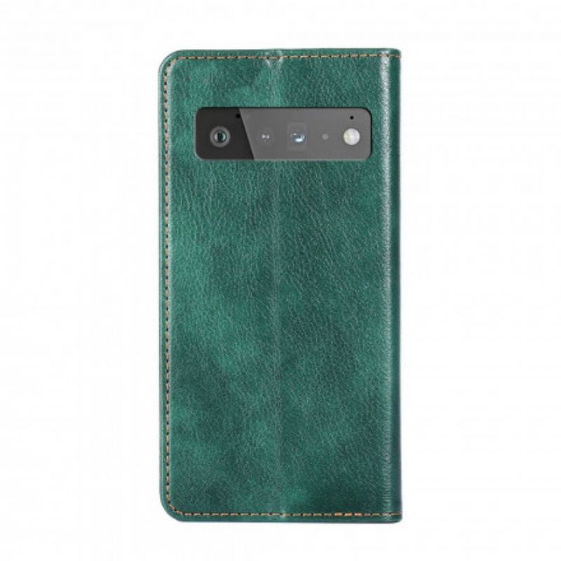 Capa De Celular Para Google Pixel 6 Pro Flip Estilo Vintage De Couro