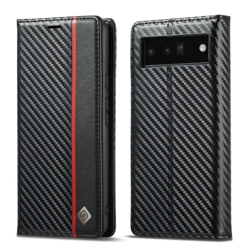 Capa De Celular Para Google Pixel 6 Pro Flip Fibra De Carbono Lc.imeeke