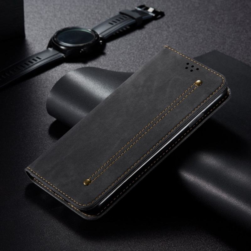 Capa De Celular Para Google Pixel 6 Pro Flip Tecido Jeans