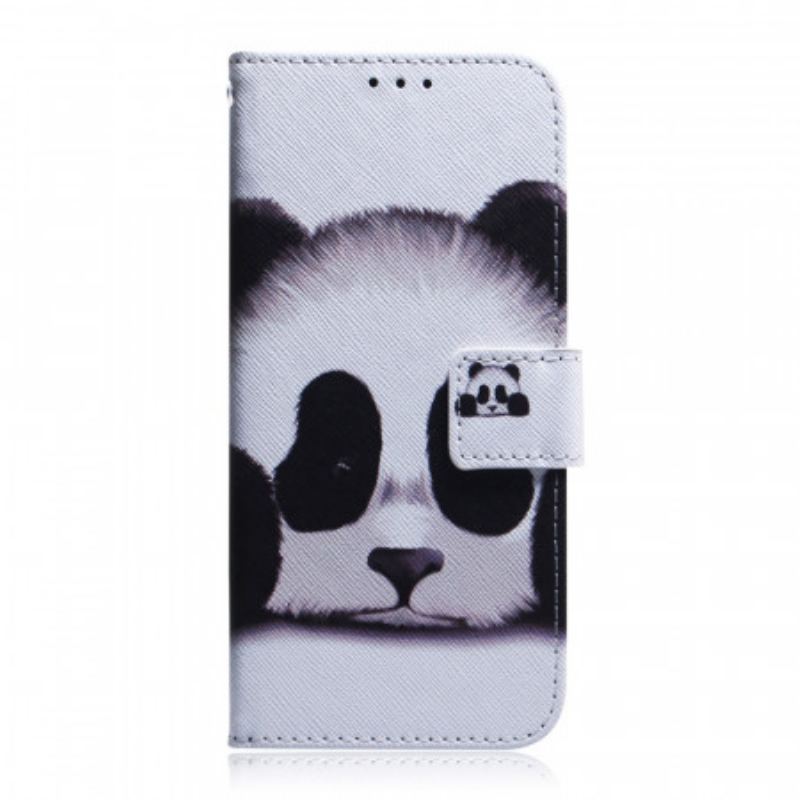 Capa De Couro Para Google Pixel 6 Pro Cara De Panda