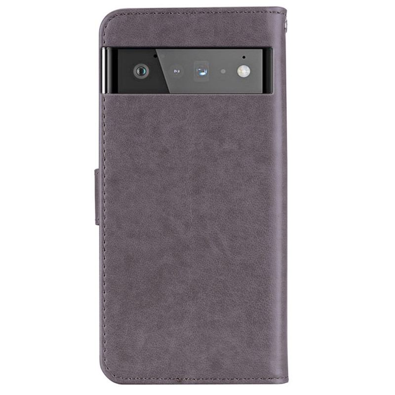 Capa De Couro Para Google Pixel 6 Pro Coruja Mandala E Charme