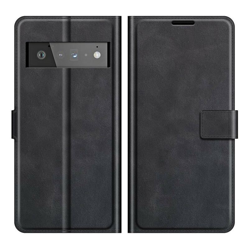 Capa De Couro Para Google Pixel 6 Pro Efeito De Couro Extremo Fino