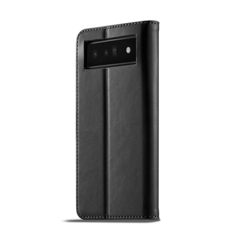 Capa De Couro Para Google Pixel 6 Pro Lc.imeeke Efeito Couro