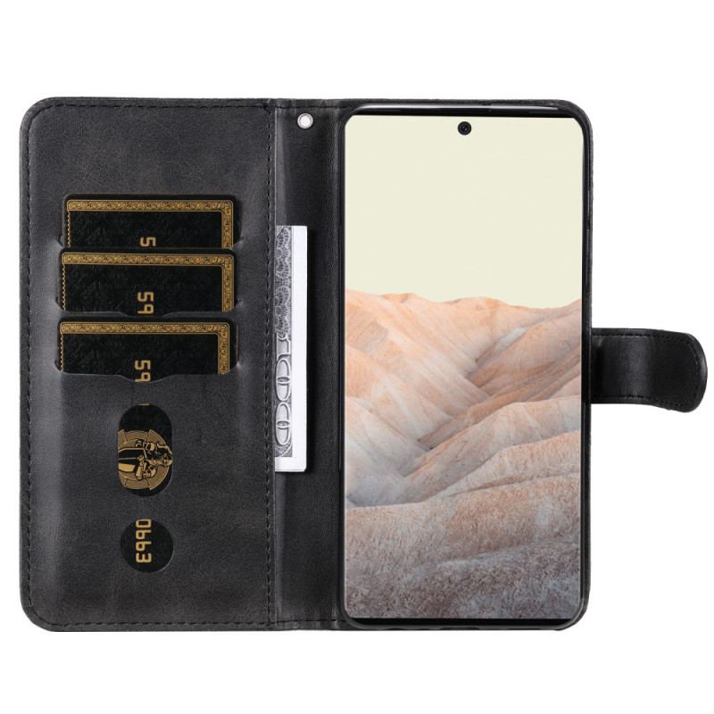 Capa De Couro Para Google Pixel 6 Pro Porta-moedas Vintage