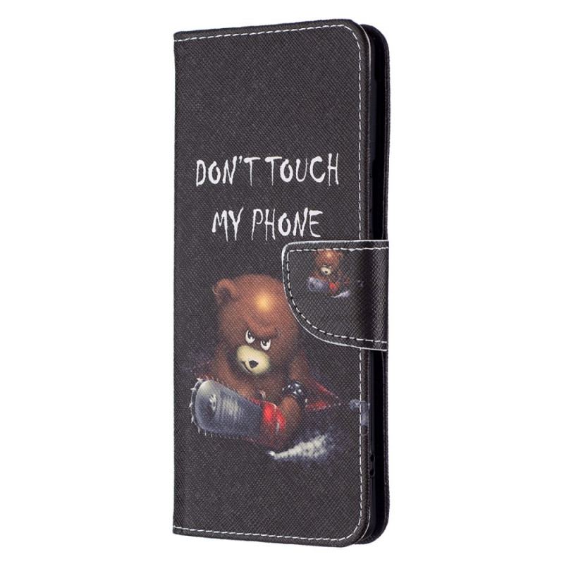 Capa De Couro Para Google Pixel 6 Pro Urso Perigoso