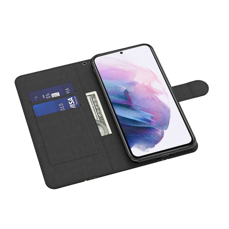 Capa Flip Para Google Pixel 6 Pro Borboletas Amarelas