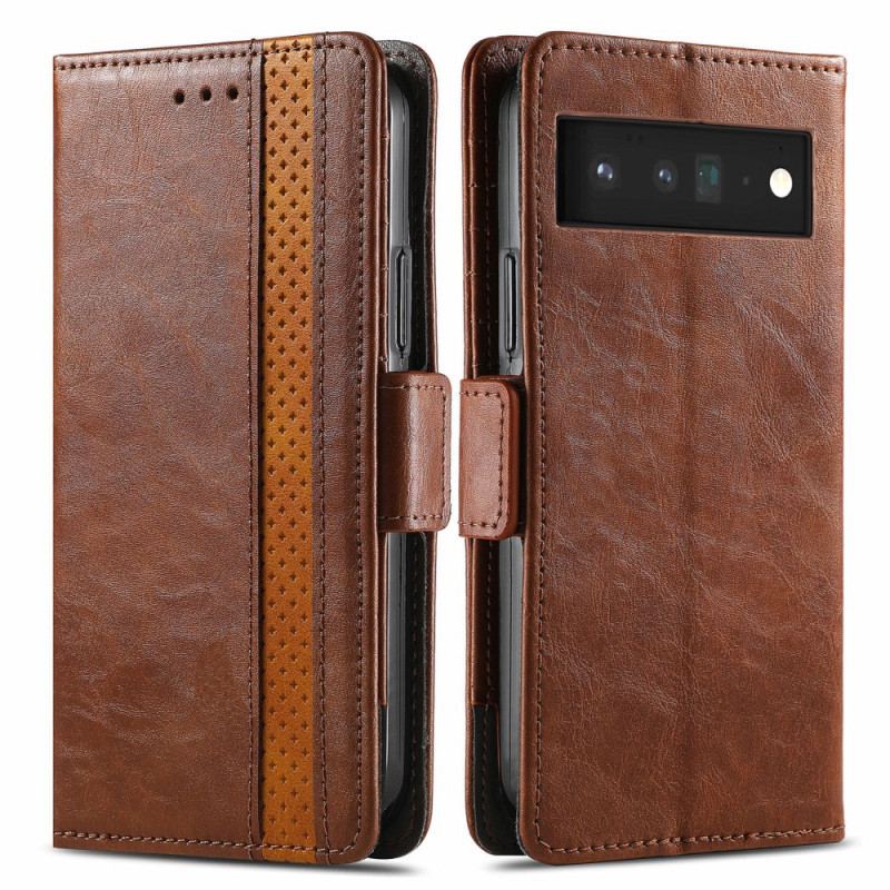 Capa Flip Para Google Pixel 6 Pro Casene De Fecho Duplo Bicolor