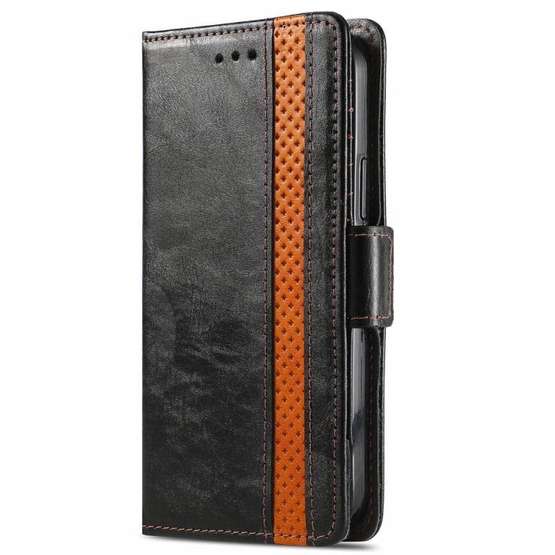 Capa Flip Para Google Pixel 6 Pro Casene De Fecho Duplo Bicolor