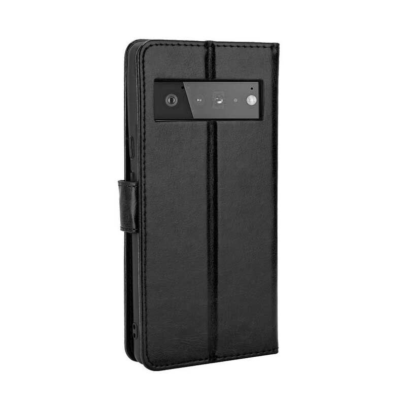 Capa Flip Para Google Pixel 6 Pro Couro Falso Chamativo