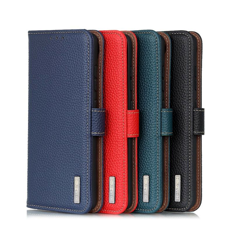 Capa Flip Para Google Pixel 6 Pro Couro Lichia Khazneh