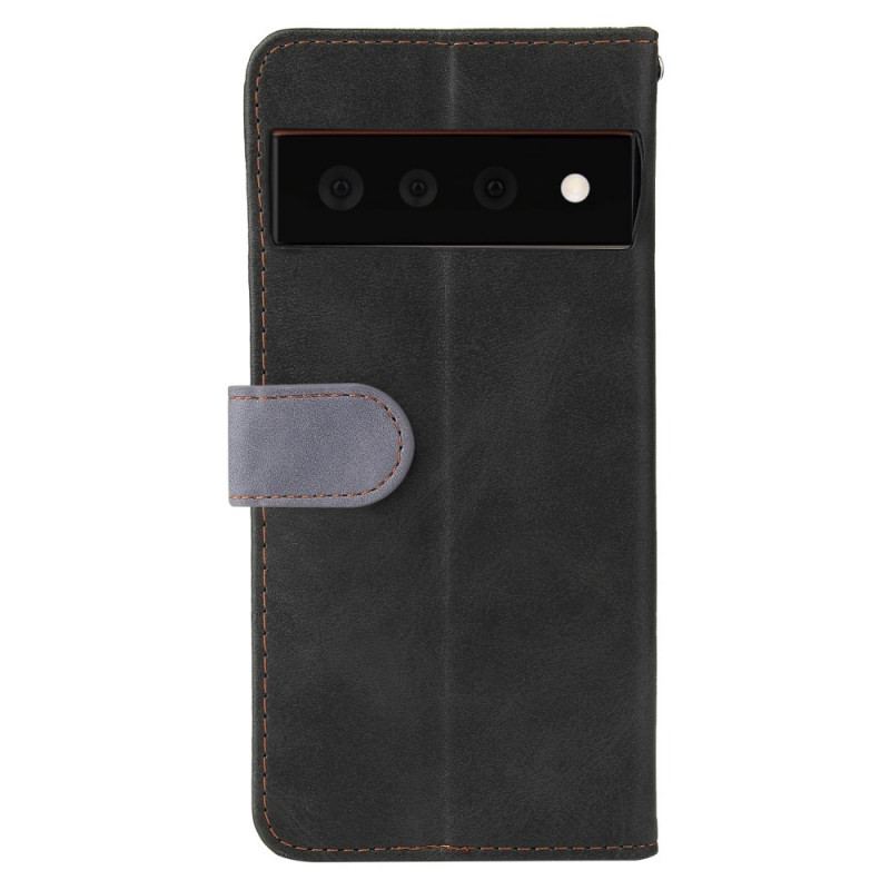 Capa Flip Para Google Pixel 6 Pro Dois Tons