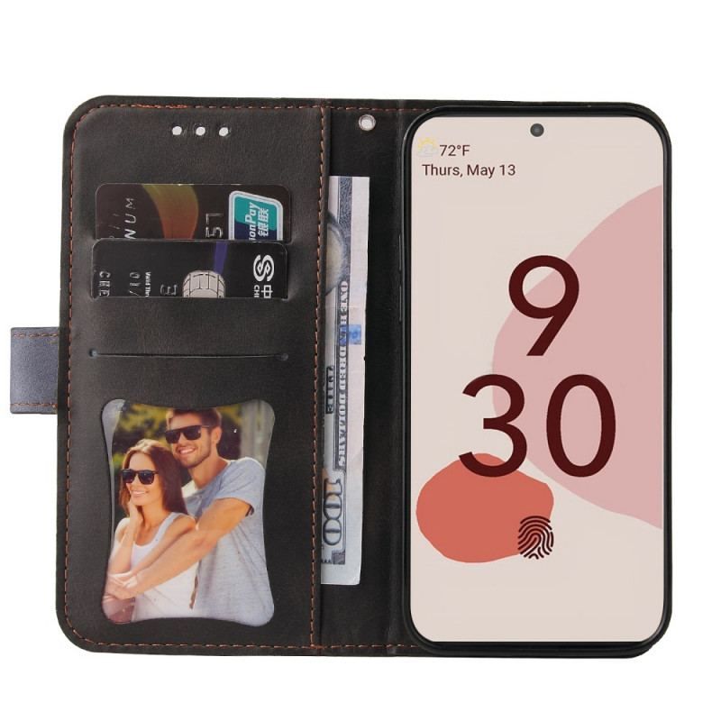 Capa Flip Para Google Pixel 6 Pro Dois Tons