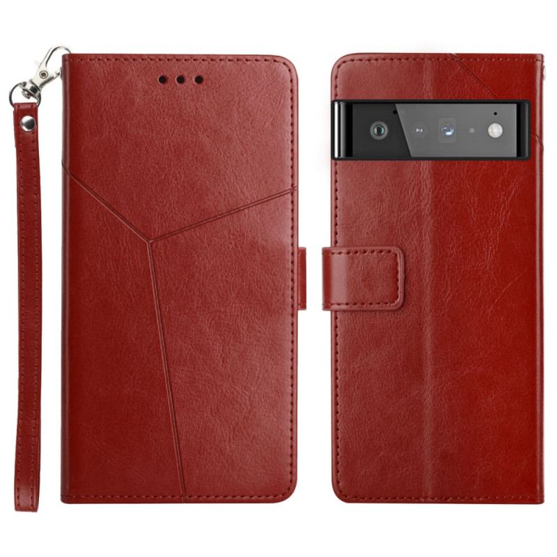 Capa Flip Para Google Pixel 6 Pro Estilo Couro Geo Y Design