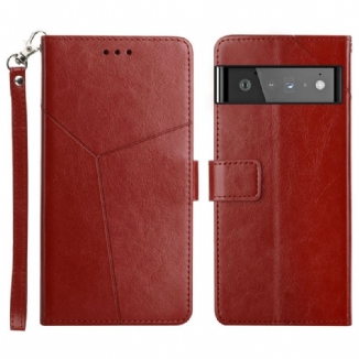 Capa Flip Para Google Pixel 6 Pro Estilo Couro Geo Y Design