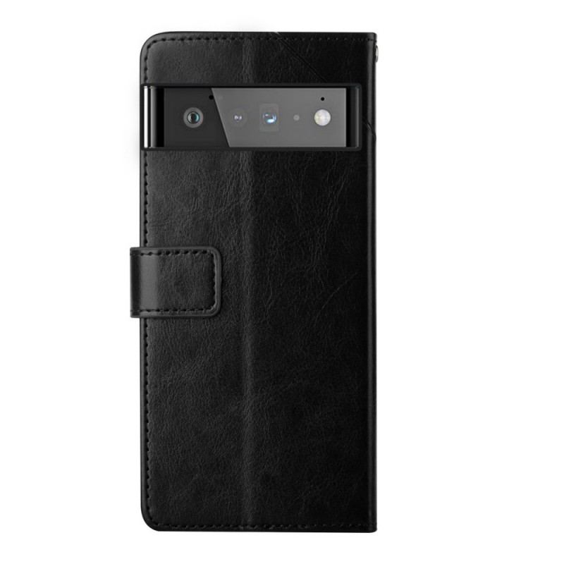 Capa Flip Para Google Pixel 6 Pro Estilo Couro Geo Y Design