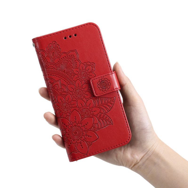 Capa Flip Para Google Pixel 6 Pro Flor Mandala