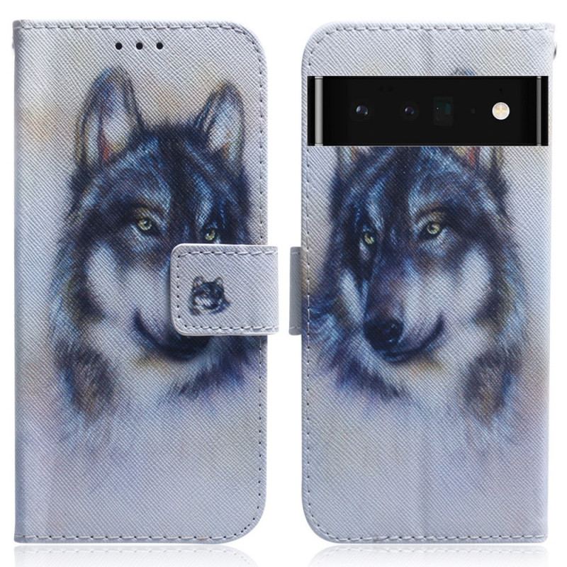 Capa Flip Para Google Pixel 6 Pro Olhar Canino