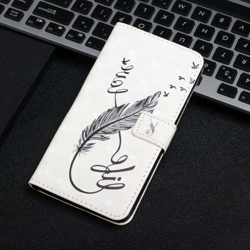 Capa Flip Para Google Pixel 6 Pro Pena Vida E Amor