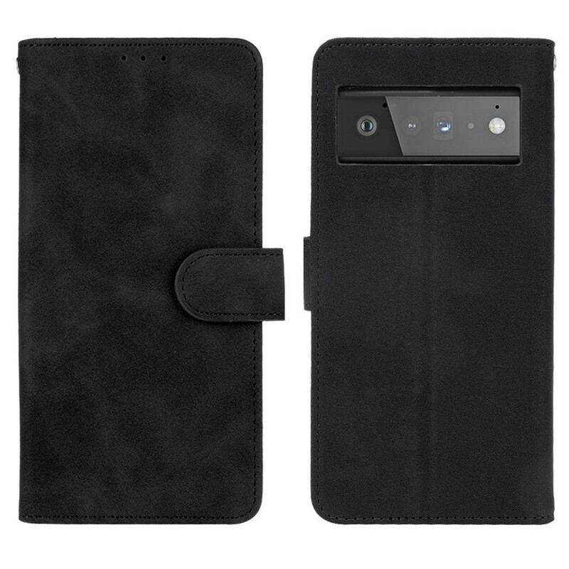 Capa Flip Para Google Pixel 6 Pro Sensação De Pele