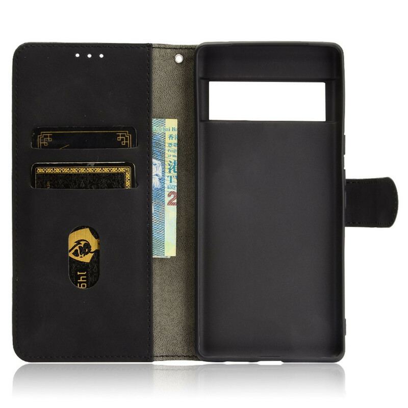 Capa Flip Para Google Pixel 6 Pro Sensação De Pele