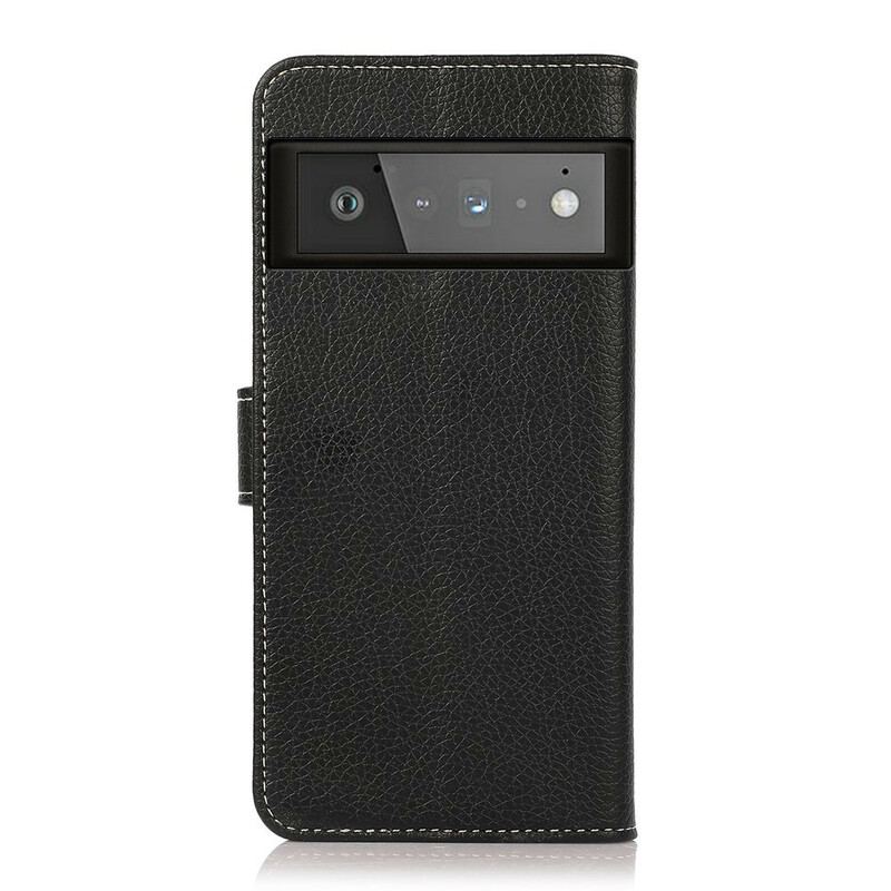 Capa Flip Para Google Pixel 6 Pro Textura Lichia