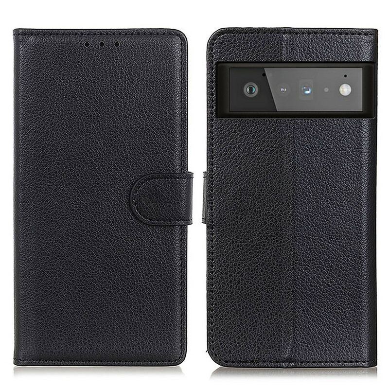 Capa Folio Para Google Pixel 6 Pro Tradicionalmente Lichia