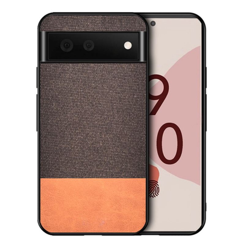 Capa Para Google Pixel 6 Pro Couro Falso De Textura Dupla