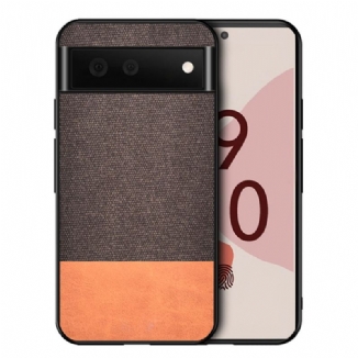 Capa Para Google Pixel 6 Pro Couro Falso De Textura Dupla