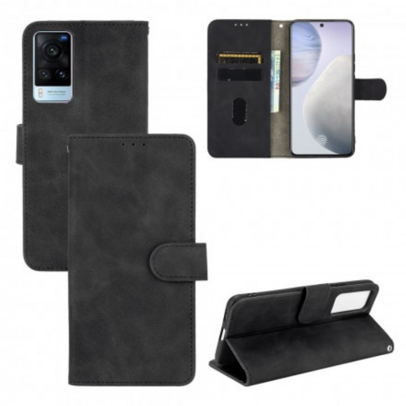 Capa Flip Para Vivo X60 Estilo Vintage De Couro