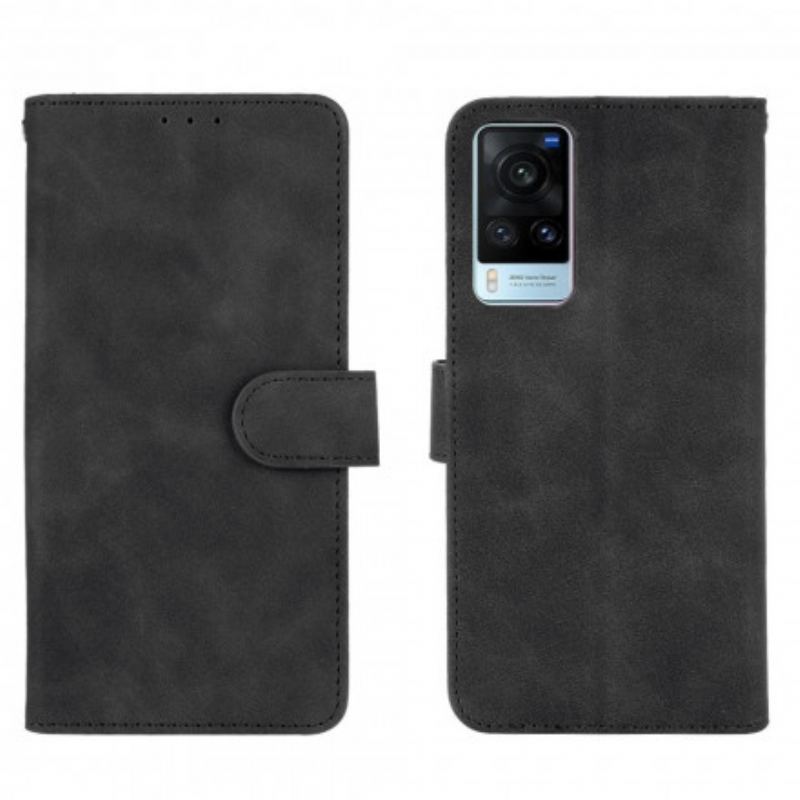 Capa Flip Para Vivo X60 Estilo Vintage De Couro