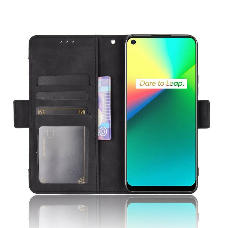 Capa De Couro Para Realme 7i Multi-card Premier Class