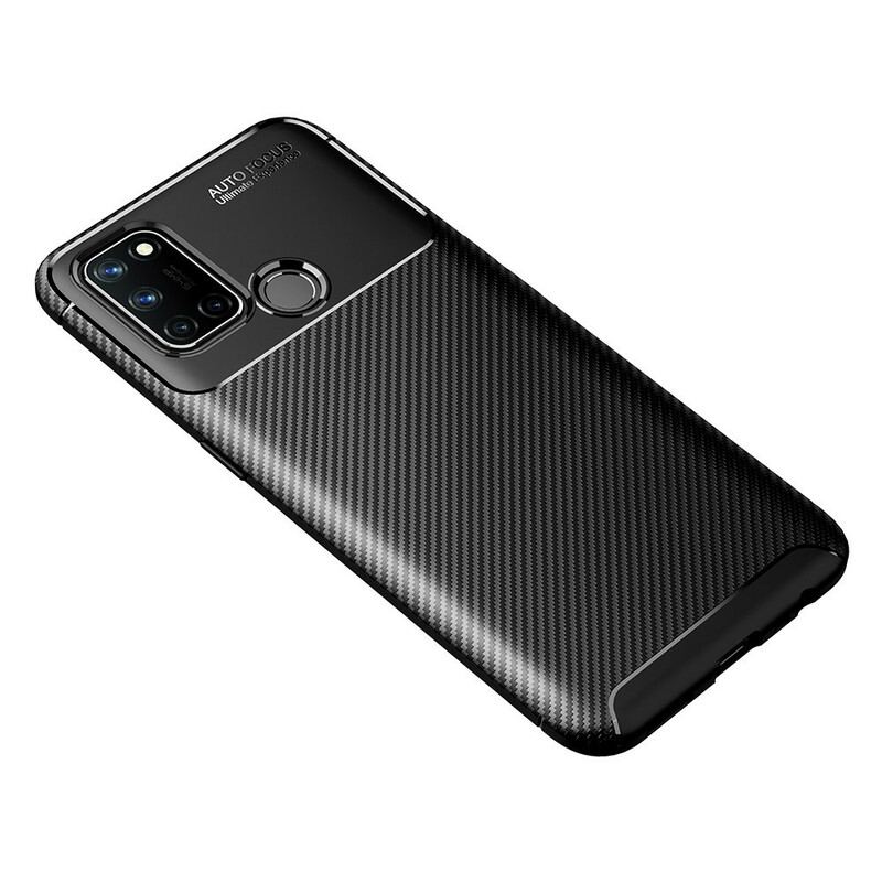 Capa Para Realme 7i Textura Flexível De Fibra De Carbono