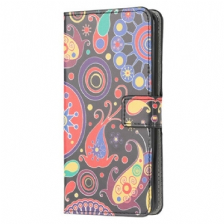 Capa De Couro Para Samsung Galaxy Note 20 Ultra Desenhos Da Galáxia