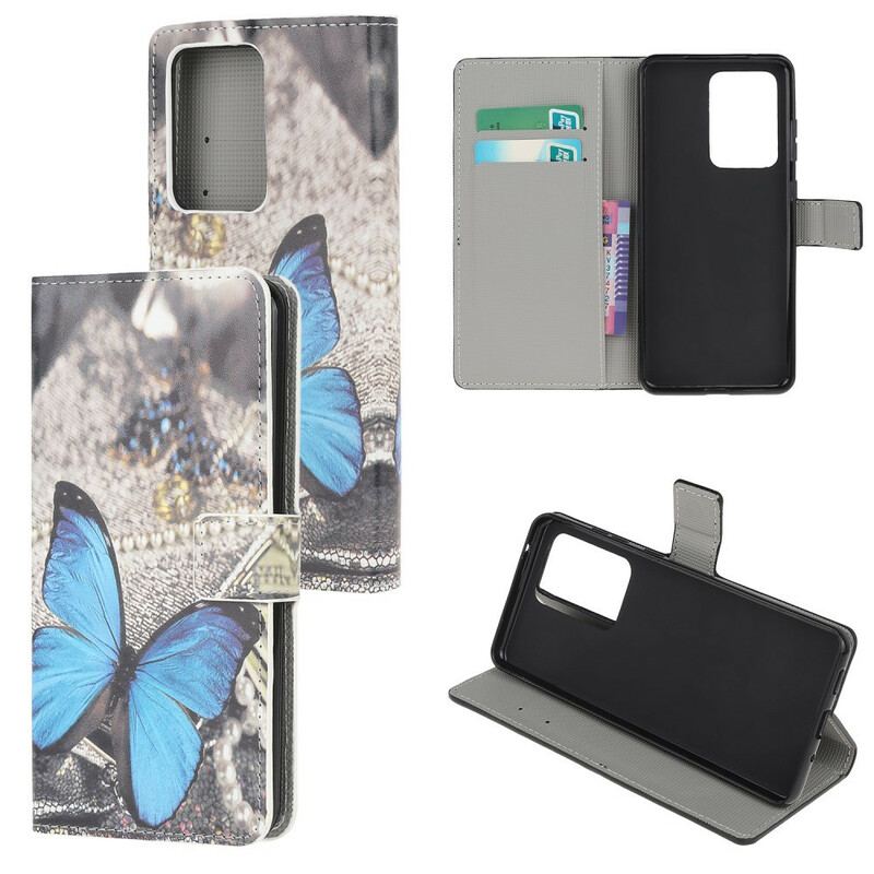 Capa Flip Para Samsung Galaxy Note 20 Ultra Borboletas Intensas