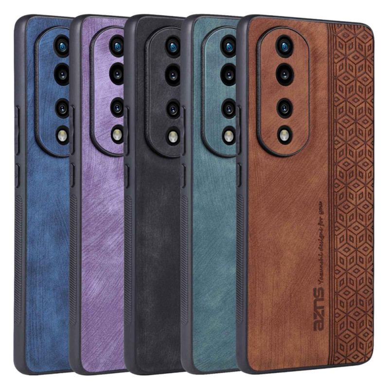 Capa De Celular Para Honor 70 Efeito Couro Azns