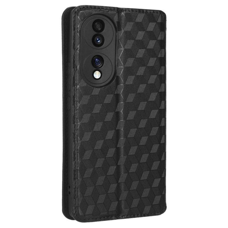 Capa De Celular Para Honor 70 Flip Cubos 3d