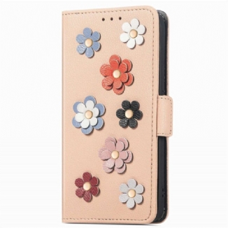 Capa Flip Para Honor 70 Flores 3d